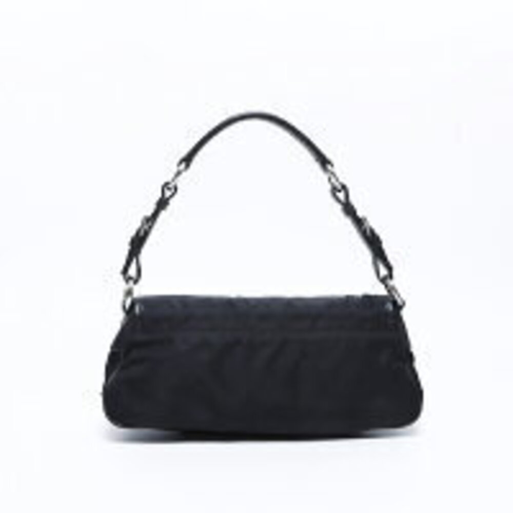 Prada Triangle One Shoulder Hobo Bag Black - Picture 3 of 13
